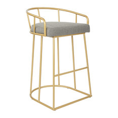 Office Star Products - Luna Barstool, Ash, 30" - Bar Stools and Counter Stools