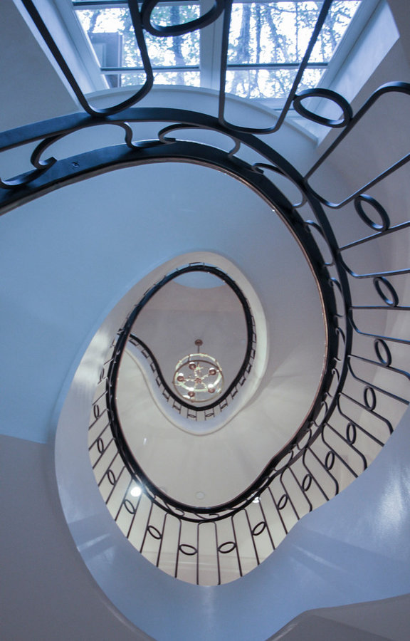 Sculptural/Elliptical Staircase near the foreign embassies in Washington DC, 200