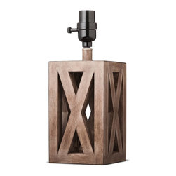 Washed Wood Box Lamp Base Small - Threshold&trade; - Products