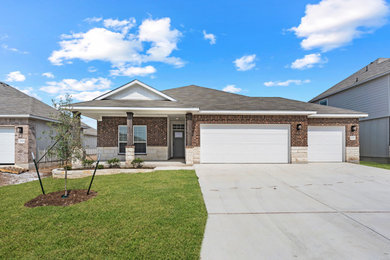 Transitional exterior home idea in Austin