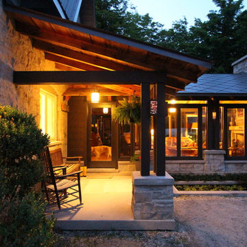 Post and Beam Porch with "Floating" Windows