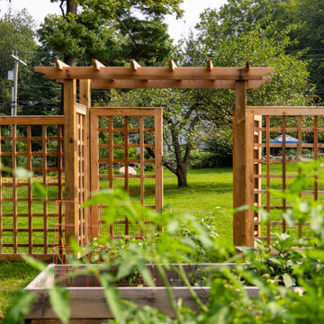 Cedar Garden Fence and Arbor