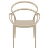 Compamia Mila Set of 2 Dining Arm Chair, Taupe
