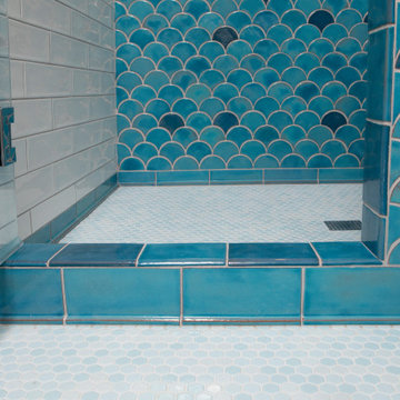 Robin’s Egg Peacock Shower