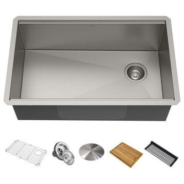 Kraus KWU110-32 Kore 32" Undermount Single Basin Stainless Steel - Gunmetal