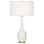 Robert Abbey - Robert Abbey LY701 Delilah - One Light Table Lamp - Cord Length: 96.00  Base DimensDelilah One Light Ta Lily Glazed/Antique  *UL Approved: YES Energy Star Qualified: n/a ADA Certified: n/a  *Number of Lights: Lamp: 1-*Wattage:150w A bulb(s) *Bulb Included:No *Bulb Type:A *Finish Type:Lily Glazed/Antique Brass