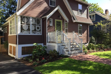 Inspiration for a mid-sized timeless exterior home remodel in Boston