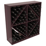Wine Racks America - Solid Diamond Storage Bin, Redwood, Burgundy/Satin Finish - This solid wooden wine cube is a perfect alternative to column-style racking kits. Holding 8 cases of wine bottles, you can double your storage capacity with back-to-back units without requiring more access area. This rack is built to last. That is guaranteed.