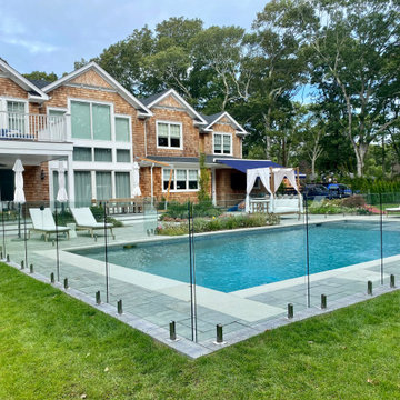 Stunning Frameless Glass Pool Fence Installation in Remsenburg-Speonk, NY 11960