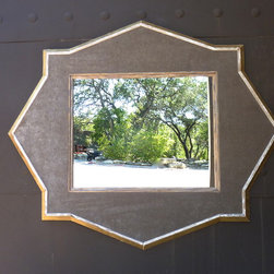 Taupe Velveteen Framed Mirror - Products