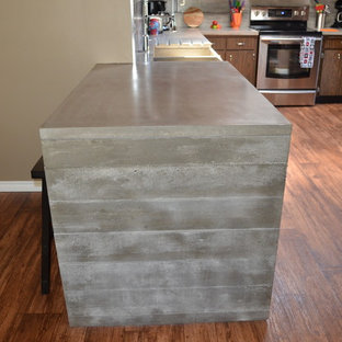 Waterfall Concrete Countertop Houzz