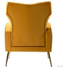 Accent Wingback Chair With Button Tufted Back, Mustard