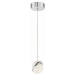 George Kovacs Lighting - George Kovacs Lighting P1441-077-L Silver Slice - 4.75" 9W 1 LED Mini Pendant - With light dancing through encased crystals and its skewed angles, Silver Slice takes modern orb lighting to the next level. A plethora of design styles from pendants, chandeliers and bath bars emphasize the unique modularity and adaptability of this intriguing lighting series.   Color Temperature:  Lumens: 702.7  CRI: 92  Rated Life: 25000 Hours  Canopy Included: Yes  Shade Included: Yes  Canopy Diameter: 5.1 x 5.1 x 1.6Silver Slice 4.75" 9W 1 LED Mini Pendant Chrome Plastic Sand CrystalUL: Suitable for damp locations, *Energy Star Qualified: n/a  *ADA Certified: n/a  *Number of Lights: Lamp: 1-*Wattage:9w LED bulb(s) *Bulb Included:Yes *Bulb Type:LED *Finish Type:Chrome