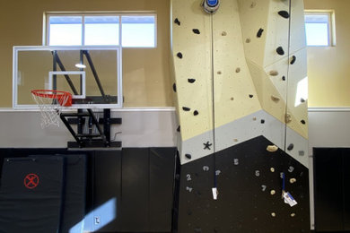 2-Lane Climbing Wall in a Home Sports Court