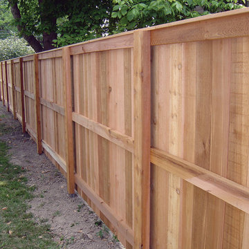 Western Red Cedar Privacy Fence with PostMaster® Steel Fence Post System