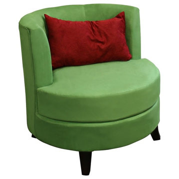 30.5"H Green Accent Chair With  Pillow