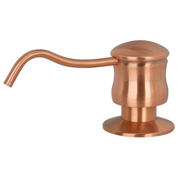Built in Copper Soap Dispenser Refill from Top With 17oz Bottle, Copper