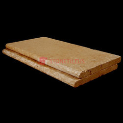 roman blend bullnose travertine pool copings 16x24 - Wall And Floor Tile