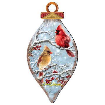 Winter Cardinals Ornament Cone