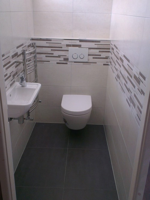 Cloakroom Design Ideas, Renovations & Photos with Ceramic Tiles