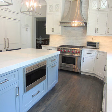 NESCONSET: RED OAK REFINISHED WITH DRIFTWOOD STAIN + 3 COATS TRAFFIC HD SATIN
