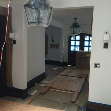 Silicon Valley Home Hall Before adding Turquoise Beams and Tile Insets