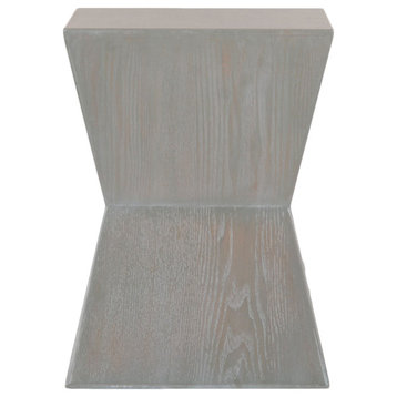 Mitchel Curved Square Top Accent Table Ash Gray