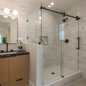 modern bathroom remodel, completed in Alta Dena, CA,