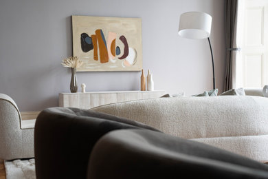 Trendy living room photo in London