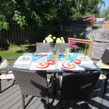 Some custom decks built by Hickory Dickory Decks using Armadillo decking.