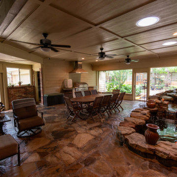 Patio Pond Remodel & Privacy Upgrade in Cypress, TX | Exterior Remodeling