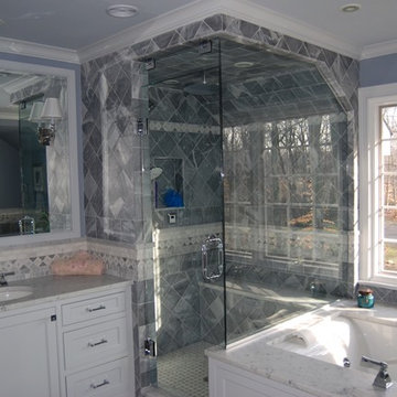 Bardiglio Gray Marble Bathroom - Pic 1