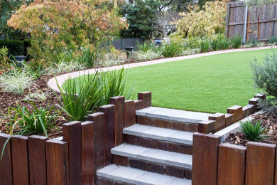 This is an example of a contemporary garden in Brisbane.