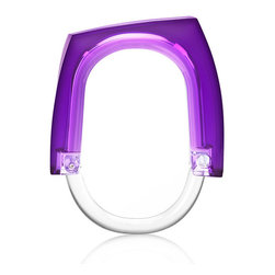 Kontextur - Neon+Squared Curtain Rings, Purple - Shower Curtain Rings