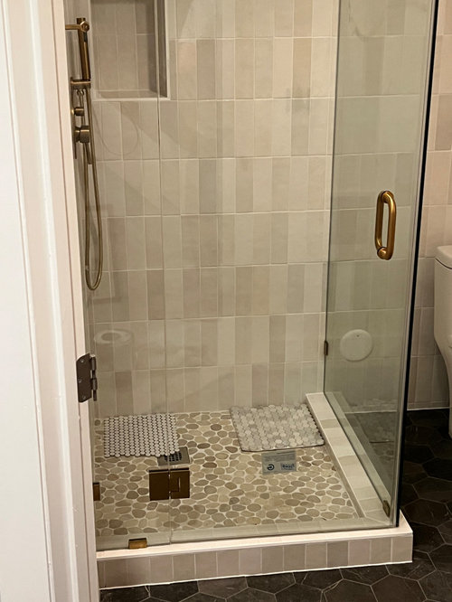 Updating shower pan tile.