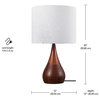 Novogratz x Globe 20" Harrington Faux Wood Table Lamp