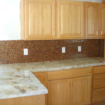 Colonial Cream 18x26 Granite Mini-Slab Kitchen Counter Remodel