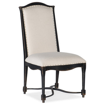 Ciao Bella Upholstered Back Side Chair, Black