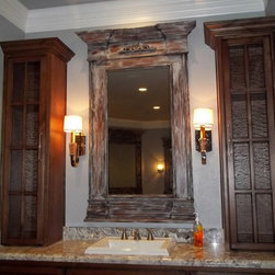 custom mirror frame Master bath - His sink - Bathroom Mirrors