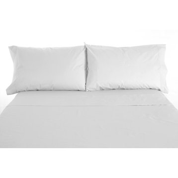 Sleep & Beyond 100% Organic Cotton Pillow Case Pair, Standard/Queen 20x32, White