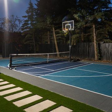 Modern Backyard Multi-Sport Court