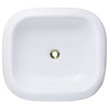 MR Direct v110 Porcelain Sink, White, Chrome, Drain