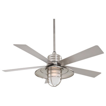 Minka-Aire Rainman 54" LED Ceiling Fan Brushed Nickel Wet