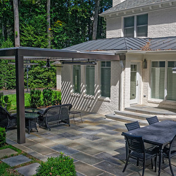 Black and White Equinox Adjustable Louvered Roof
