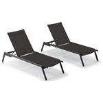 Oxford Garden - Eiland Armless Chaise Lounge, Carbon and Ninja, Set of 2 - With a subtle, sophisticated look, the Eiland chaise features low maintenance, durable materials and is a great fit in any outdoor space with coordinating products for dining, bar, lounge and poolside. Whatever the application, this versatile collection is sure to make a statement.