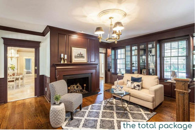 Inspiration for a timeless living room remodel in Other