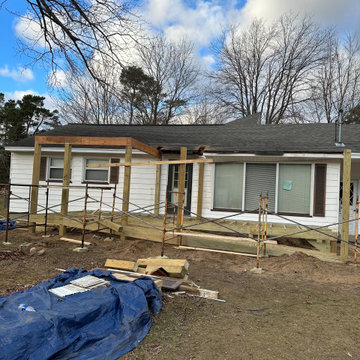 Front Porch w/ Handicap Ramp Build