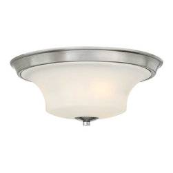 Hinkley - Hinkley 4631 Brantley 3 Light Flush Mount, Brushed Nickel/Etched Opal - Flush-mount Ceiling Lighting
