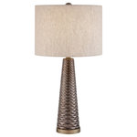 Lite Source - Lite Source LS-23196 Murphy - One Light Table Lamp - Table Lamp, Gunmetal Finished Ceramic/White Linen, A 150W.  Shade Included: YesMurphy One Light Table Lamp Gun Metal White Linen Shade *UL Approved: YES *Energy Star Qualified: n/a  *ADA Certified: n/a  *Number of Lights: Lamp: 1-*Wattage:150w A bulb(s) *Bulb Included:No *Bulb Type:A *Finish Type:Gun Metal