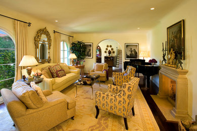 Inspiration for a mediterranean living room remodel in Los Angeles